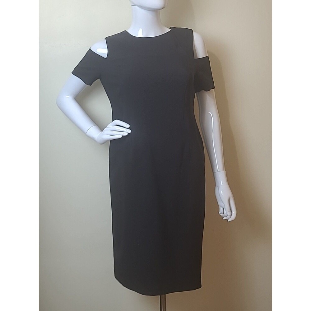 Chico's Cold Shoulder Shift Dress Womens Size 4, Chico's 0, Black, Tags attached